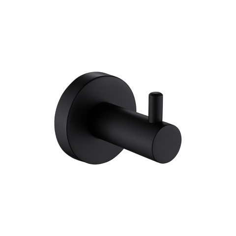 WIESZAK ŁAZIENKOWY NA RĘCZNIK HACZYK POJEDYNCZY ŚCIENNY IVO CZARNY