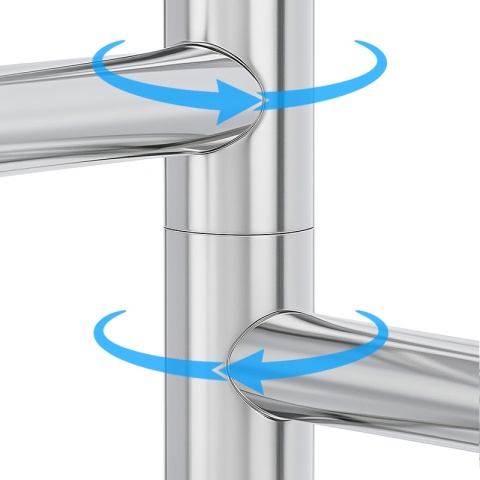 WIESZAK NA RĘCZNIKI CHROM ŁAZIENKOWY OBROTOWY PODWÓJNY ELIOT-CH DO ŁAZIENKI