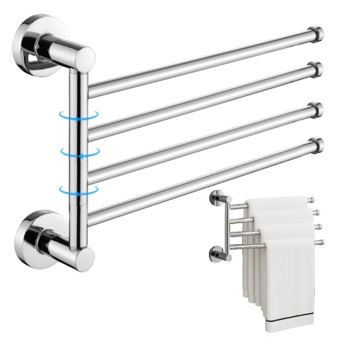 WIESZAK NA RĘCZNIKI CHROM ŁAZIENKOWY OBROTOWY POCZWÓRNY FELIX-CH DO ŁAZIENKI