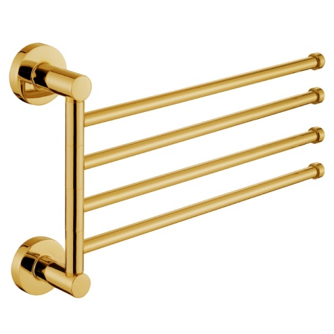 WIESZAK NA RĘCZNIKI ZŁOTY ŁAZIENKOWY OBROTOWY POCZWÓRNY FELIX-GL DO ŁAZIENKI