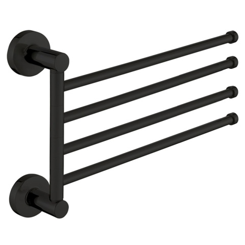 WIESZAK NA RĘCZNIKI CZARNY ŁAZIENKOWY OBROTOWY POCZWÓRNY FELIX-BL DO ŁAZIENKI