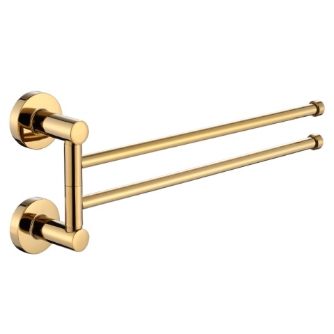 WIESZAK NA RĘCZNIKI ZŁOTY ŁAZIENKOWY OBROTOWY PODWÓJNY ELIOT-GL DO ŁAZIENKI