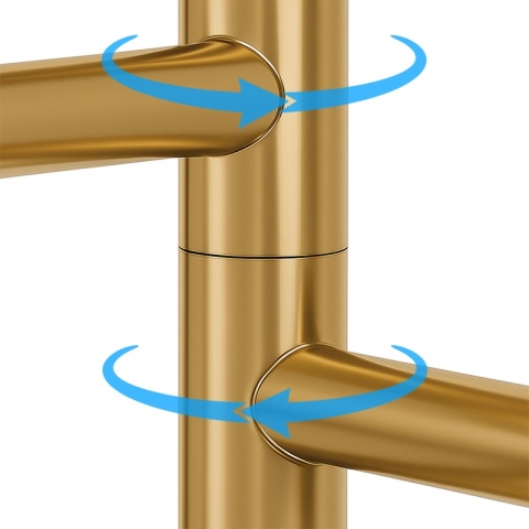 WIESZAK NA RĘCZNIKI ZŁOTY ŁAZIENKOWY OBROTOWY PODWÓJNY ELIOT-GL DO ŁAZIENKI