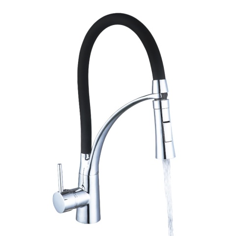 BATERIA KUCHENNA NABLATOWA WYCIĄGANA CZARNA WYLEWKA PODSTAWA CHROM F1505