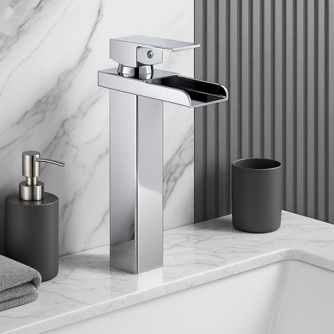 BATERIA UMYWALKOWA ŁAZIENKOWA STOJĄCA F012H-CH CHROM