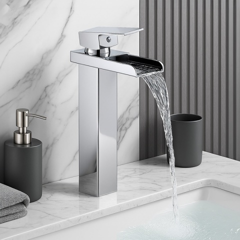 BATERIA UMYWALKOWA ŁAZIENKOWA STOJĄCA F012H-CH CHROM