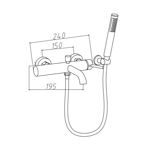 BATERIA WANNOWA ŚCIENNA PRYSZNICOWA ŁAZIENKOWA MONA ZŁOTA SZCZOTKOWANA