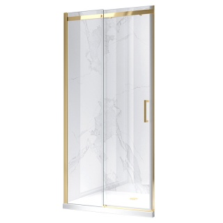 DRZWI PRYSZNICOWE PRZESUWNE DO WNĘKI ZES-KZ09A-GL-100 ZŁOTE 95-100 CM 8 MM