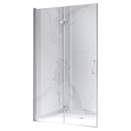 DRZWI PRYSZNICOWE UCHYLNE DO WNĘKI ZES-KZ21E-110 CHROM 110 CM 6 MM