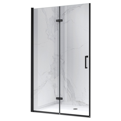 DRZWI PRYSZNICOWE UCHYLNE DO WNĘKI ZES-KZ21E-BL-110 CZARNE 110 CM 6 MM