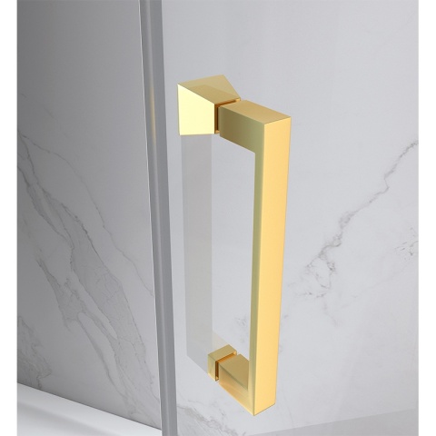 DRZWI PRYSZNICOWE SKŁADANE DO WNĘKI ZES-KZ21E-GL-110 ZŁOTE 110 CM 6 MM