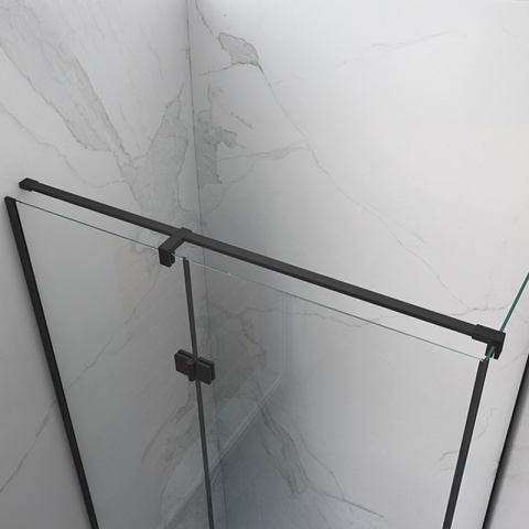 KABINA PRYSZNICOWA KWADRATOWA KZ01C CZARNA 90x90 CM