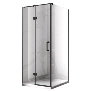 KABINA PRYSZNICOWA KWADRATOWA KZ01C CZARNA 90x90 CM