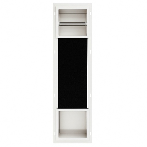 UCHWYT NA PAPIER TOALETOWY WNĘKOWY Z MAGAZYNKIEM DO ZABUDOWY DARIO-WH BIAŁY