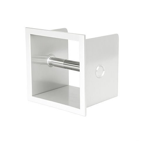 UCHWYT NA PAPIER TOALETOWY WNĘKOWY Z MAGAZYNKIEM DO ZABUDOWY DARIO-WH BIAŁY
