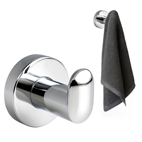 WIESZAK ŁAZIENKOWY NA RĘCZNIK METALOWY ŚCIENNY POJEDYNCZY LOFT AXEL CHROM