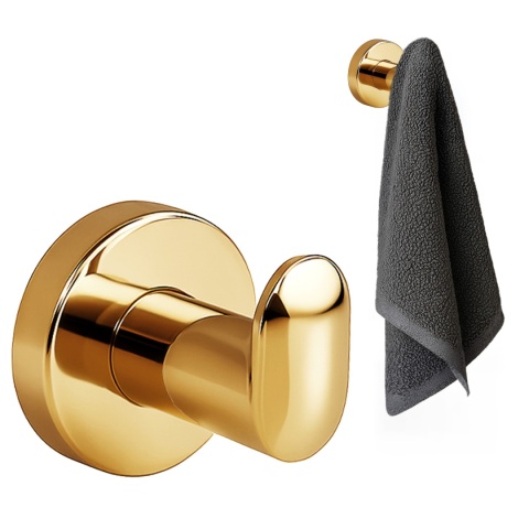 WIESZAK ŁAZIENKOWY NA RĘCZNIK METALOWY ŚCIENNY POJEDYNCZY LOFT AXEL ZŁOTY