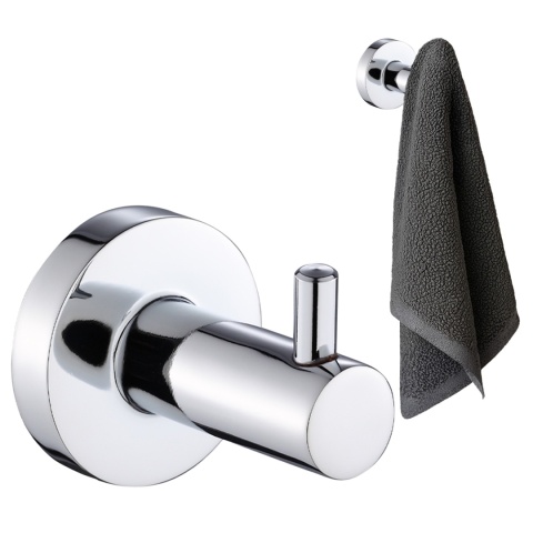 WIESZAK ŁAZIENKOWY NA RĘCZNIK HACZYK POJEDYNCZY ŚCIENNY IVO CHROM