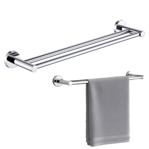 WIESZAK ŁAZIENKOWY NA RĘCZNIK PODWÓJNY ŚCIENNY HARY CHROM