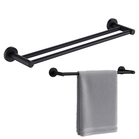 WIESZAK ŁAZIENKOWY NA RĘCZNIK PODWÓJNY ŚCIENNY HARY CZARNY