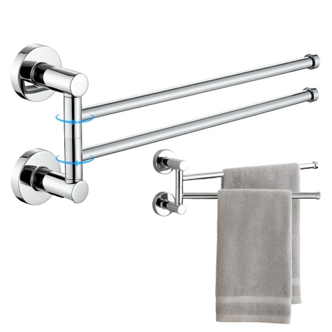 WIESZAK NA RĘCZNIKI CHROM ŁAZIENKOWY OBROTOWY PODWÓJNY ELIOT-CH DO ŁAZIENKI
