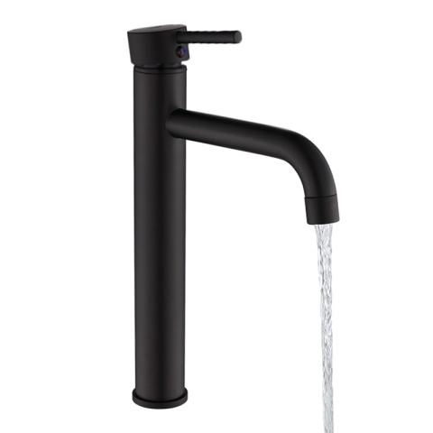 BATERIA UMYWALKOWA STOJĄCA WYSOKA NABLATOWA ŁAZIENKOWA KRAN CAROH-BL CZARNA