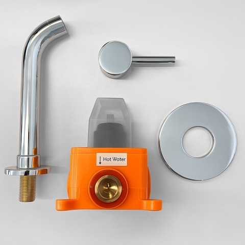 BATERIA UMYWALKOWA PODTYNKOWA ŚCIENNA F06K CHROM