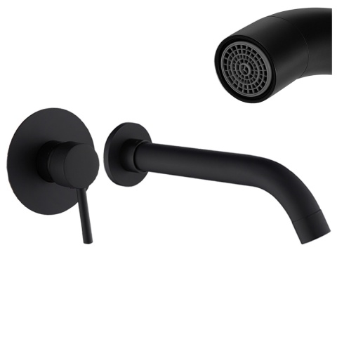 BATERIA UMYWALKOWA PODTYNKOWA ŚCIENNA F06K CZARNA