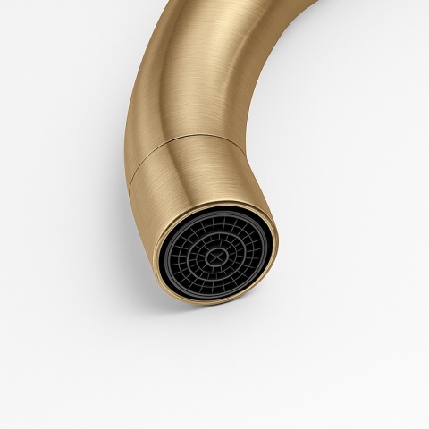 BATERIA UMYWALKOWA PODTYNKOWA ŚCIENNA F06K ZŁOTA SZCZOTKOWANA