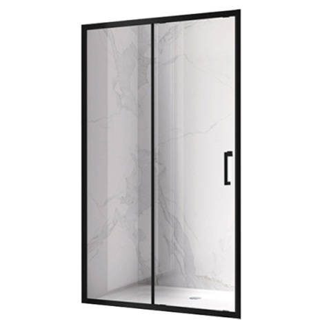 DRZWI PRYSZNICOWE DO WNĘKI PRZESUWNE KZ14D-BL-130 CZARNE 125-130 CM 6 MM