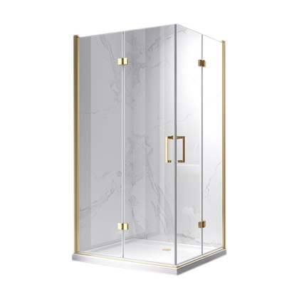 KABINA PRYSZNICOWA PROSTOKĄTNA ZES-KZ12A-GL-90X80 ZŁOTA 90x80 CM