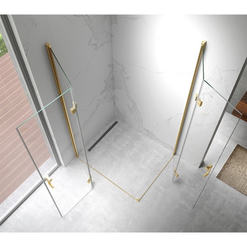 KABINA PRYSZNICOWA PROSTOKĄTNA ZES-KZ12A-GL-90X80 ZŁOTA 90x80 CM