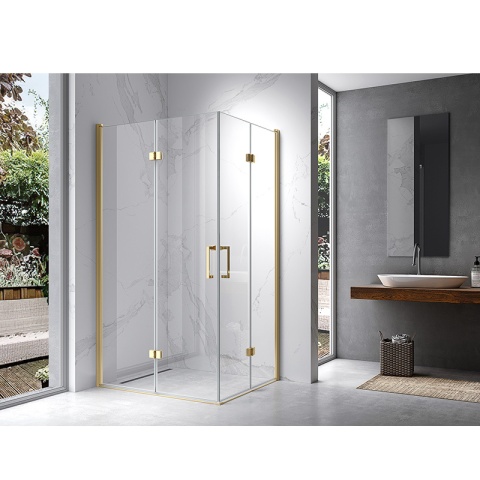KABINA PRYSZNICOWA PROSTOKĄTNA ZES-KZ12A-GL-90X80 ZŁOTA 90x80 CM