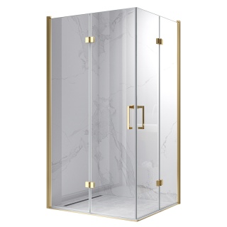 KABINA PRYSZNICOWA PROSTOKĄTNA ZES-KZ12B-GL-100X80 ZŁOTA 100x80 CM