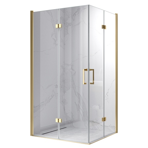 KABINA PRYSZNICOWA PROSTOKĄTNA ZES-KZ12B-GL-100X80 ZŁOTA 100x80 CM