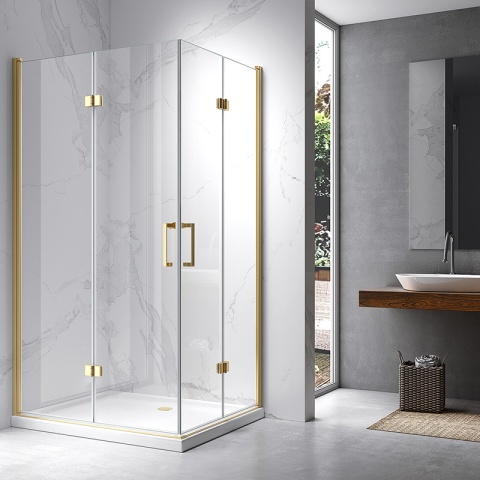 KABINA PRYSZNICOWA PROSTOKĄTNA ZES-KZ12B-GL-100X80 ZŁOTA 100x80 CM