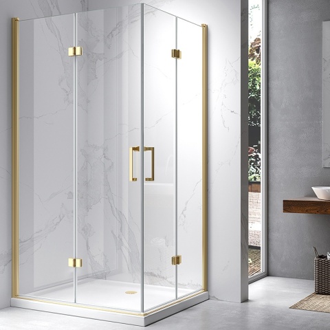 KABINA PRYSZNICOWA PROSTOKĄTNA ZES-KZ13C-GL-120X90 ZŁOTA 120x90 CM