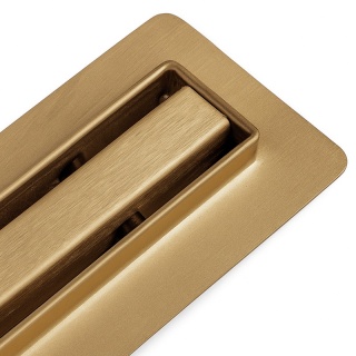 ODPŁYW LINIOWY 50 CM ZŁOTY OBROTOWY NISKI SYFON WYSOKA PRZEPUSTOWOŚĆ DL03