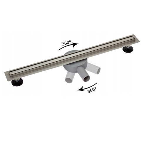 ODPŁYW LINIOWY 60 CM ZŁOTY OBROTOWY NISKI SYFON WYSOKA PRZEPUSTOWOŚĆ DL03