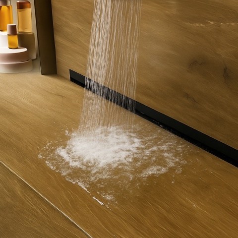 ODPŁYW LINIOWY ŚCIENNY 50 CM CZARNY NISKI SYFON WYSOKA PRZEPUSTOWOŚĆ DL09