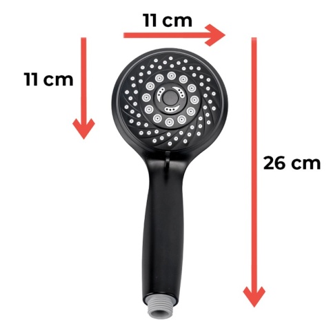 SŁUCHAWKA PRYSZNICOWA SL03B CZARNA