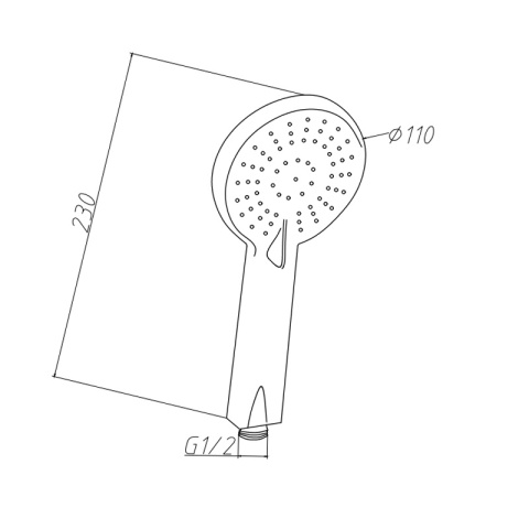 SŁUCHAWKA PRYSZNICOWA 3-FUNKCYJNA OKRĄGŁA ANTI-CALC SL04-GL ZŁOTA