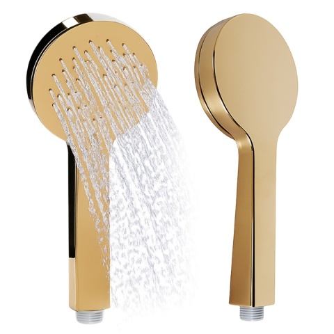 SŁUCHAWKA PRYSZNICOWA 3-FUNKCYJNA OKRĄGŁA ANTI-CALC SL04-GL ZŁOTA