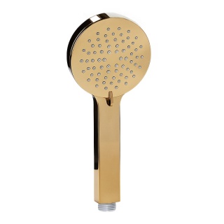 SŁUCHAWKA PRYSZNICOWA 3-FUNKCYJNA OKRĄGŁA ANTI-CALC SL04-GL ZŁOTA