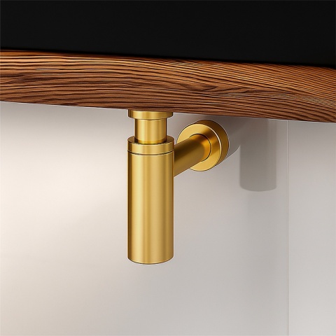 SYFON UMYWALKOWY ŁAZIENKOWY METALOWY MIKE-GL ZŁOTY