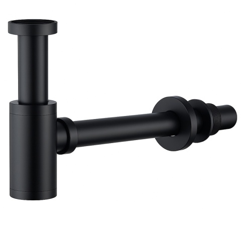 SYFON UMYWALKOWY ŁAZIENKOWY METALOWY NIK-BL CZARNY