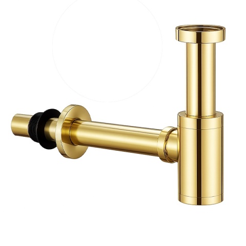 SYFON UMYWALKOWY ŁAZIENKOWY METALOWY NIK-GL ZŁOTY