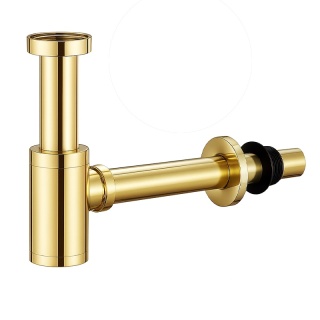 SYFON UMYWALKOWY ŁAZIENKOWY METALOWY NIK-GL ZŁOTY