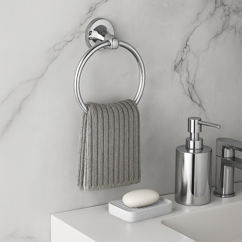 ZESTAW AKCESORIÓW ŁAZIENKOWYCH ŁAZIENKOWY 5W1 COLIN CHROM