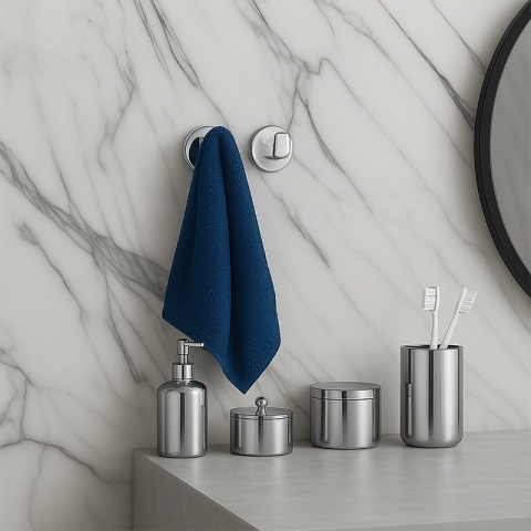 ZESTAW AKCESORIÓW ŁAZIENKOWYCH ŁAZIENKOWY 5W1 COLIN CHROM